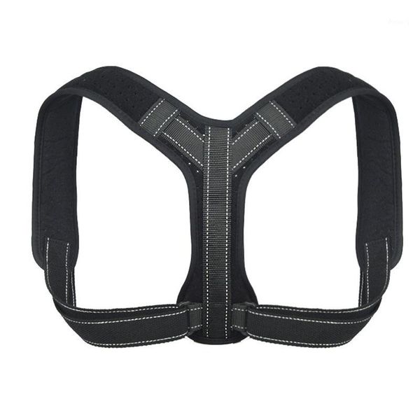back support humpback correction belt posture sitting corrector adjustable reflective strap1, Black;blue
back support humpback correction belt posture sitting corrector adjustable reflective strap1, Black;blue