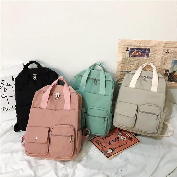 backpack style solid color women nylon school anti-theft large waterproof bag for teenager grils
backpack style solid color women nylon school anti-theft large waterproof bag for teenager grils