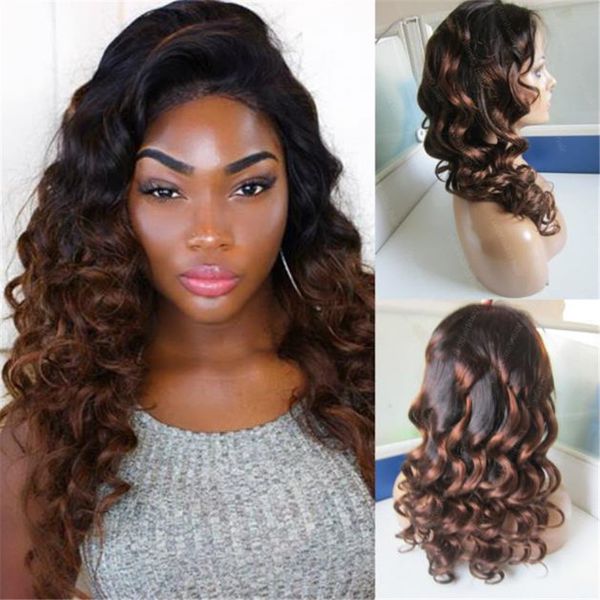 glueless full lace wig loose curl body wave brazilian human hair ombre color #b/4 front lace wig for black women ing, Black;brown
glueless full lace wig loose curl body wave brazilian human hair ombre color #b/4 front lace wig for black women ing, Black;brown