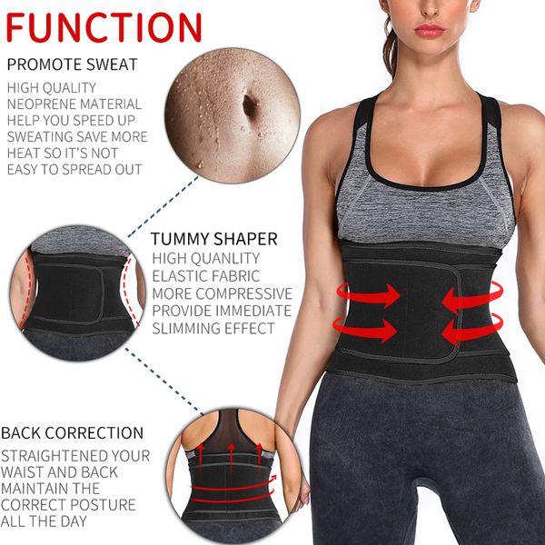 women sauna waist trainer neoprene body shaper women slimming sheath belly shapers tummy sweat shapewear workout trimmer corset, Black
women sauna waist trainer neoprene body shaper women slimming sheath belly shapers tummy sweat shapewear workout trimmer corset, Black