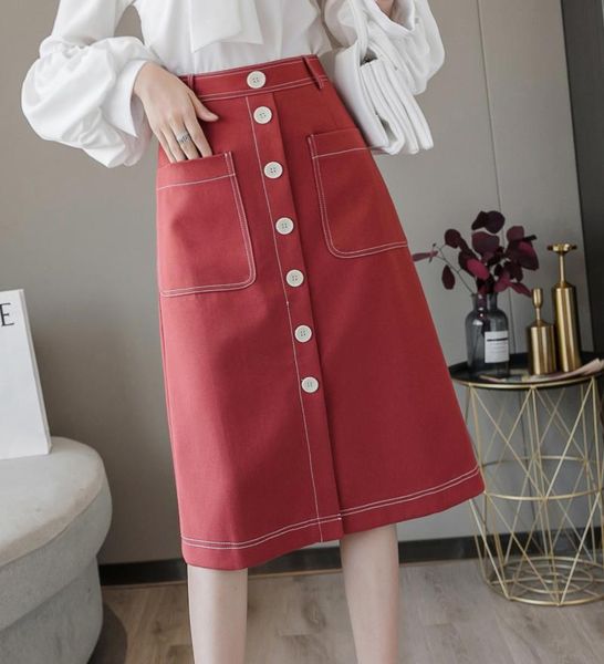 skirts fashion single breasted high waist a-line midi skirt women spring summer casual pockets knee length 2021, Black
skirts fashion single breasted high waist a-line midi skirt women spring summer casual pockets knee length 2021, Black