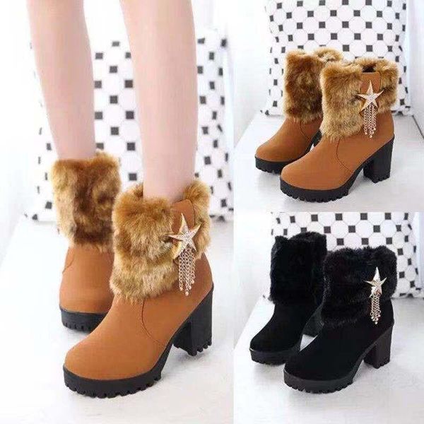 boots 2021square heel women winter shoes classic buckle warm fur snow ladies high heels black platform ankle botas
boots 2021square heel women winter shoes classic buckle warm fur snow ladies high heels black platform ankle botas