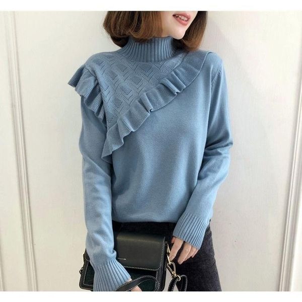 women's sweaters half turtleneck loose thick sweater stringy selvedge knit wear shirt woman femme chandails pull hiver, White;black
women's sweaters half turtleneck loose thick sweater stringy selvedge knit wear shirt woman femme chandails pull hiver, White;black
