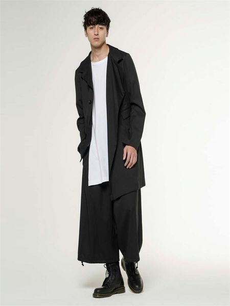 men's suits & blazers spring and autumn fashion brand dark korean version of the street wind long style hooded coat cape windbreaker, White;black
men's suits & blazers spring and autumn fashion brand dark korean version of the street wind long style hooded coat cape windbreaker, White;black