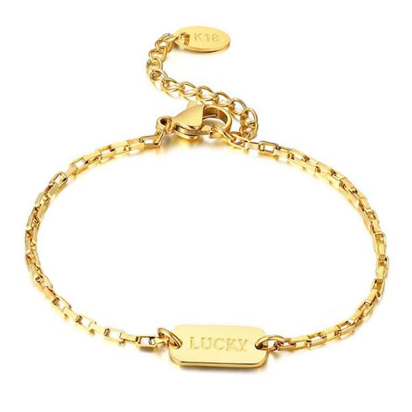 link, chain dainty gold rectangular geometric minimalism engrave lucky bracelet bangle women fashion jewelry gift for him with, Black
link, chain dainty gold rectangular geometric minimalism engrave lucky bracelet bangle women fashion jewelry gift for him with, Black