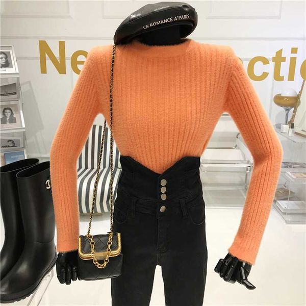 women's sweaters mink hair short sweater woman autumn/winter 2021 niche design loose wear out white knitwear top, White;black
women's sweaters mink hair short sweater woman autumn/winter 2021 niche design loose wear out white knitwear top, White;black
