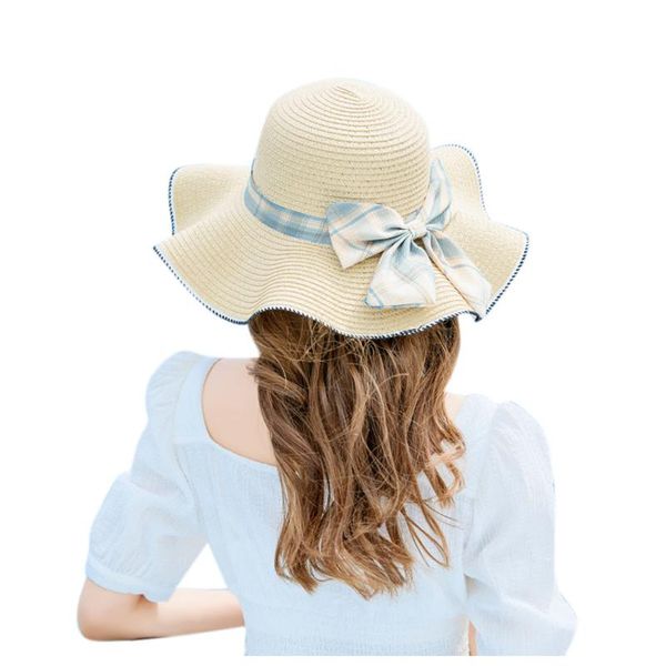 wide brim hats fashion design women's sunshade brims hat summer sunscreen breathable beach straw sun outdoor accessories, Blue;gray
wide brim hats fashion design women's sunshade brims hat summer sunscreen breathable beach straw sun outdoor accessories, Blue;gray