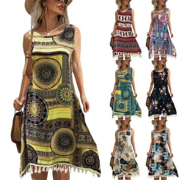 casual dresses womens dress 2021 summer vintage printed sleeveless loose midi ladies fashion round neck vest sundress, Black;gray
casual dresses womens dress 2021 summer vintage printed sleeveless loose midi ladies fashion round neck vest sundress, Black;gray