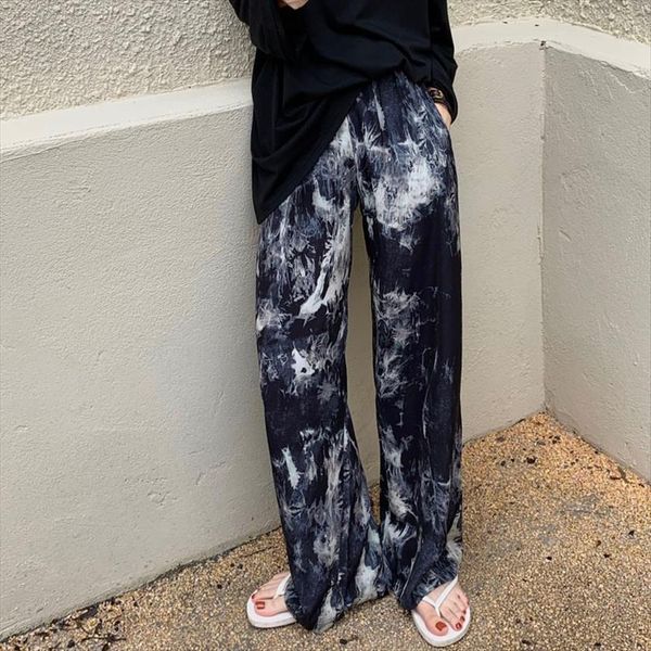 korean fashion tie dye women pant wide leg loose plus size elastic waist summer trousers for female oversize streetwear, Black;white
korean fashion tie dye women pant wide leg loose plus size elastic waist summer trousers for female oversize streetwear, Black;white