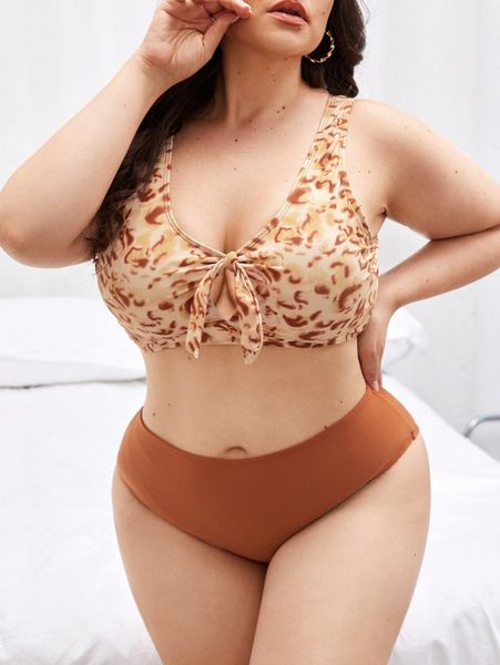 plus leopard knot front high waisted bikini swimsuit w2sz#, Black
plus leopard knot front high waisted bikini swimsuit w2sz#, Black