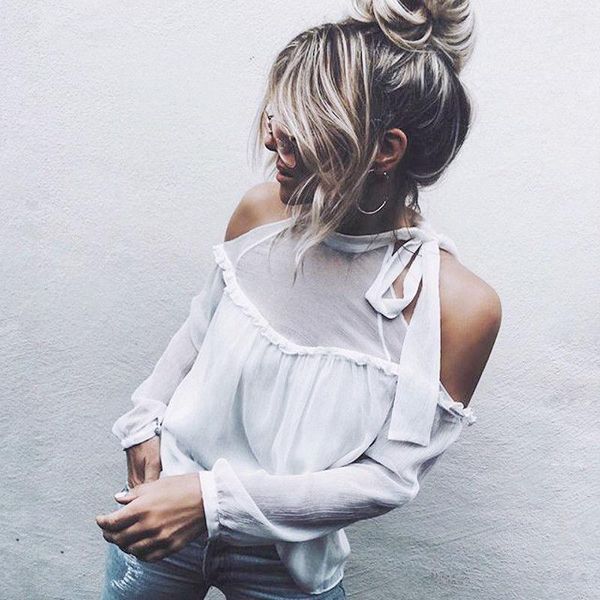 fashion summer women strapless halter casual long sleeve blouse ladies shirt loose womens chiffon blouses women's & shirts, White
fashion summer women strapless halter casual long sleeve blouse ladies shirt loose womens chiffon blouses women's & shirts, White