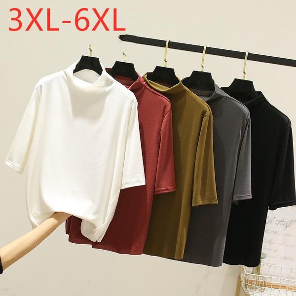 women's t-shirt 2021 ladies spring autumn plus size basic for women large half sleeve loose white turtleneck 3xl 4xl 5xl 6xl
women's t-shirt 2021 ladies spring autumn plus size basic for women large half sleeve loose white turtleneck 3xl 4xl 5xl 6xl