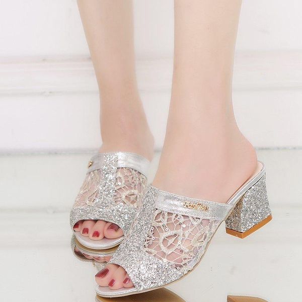 slippers summer style sandals with hollow rhinestones thick mid-heel women's shoes fish mouth ladies and slippers43, Black
slippers summer style sandals with hollow rhinestones thick mid-heel women's shoes fish mouth ladies and slippers43, Black