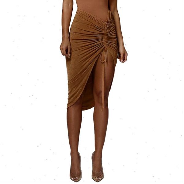 women solid draped drawstring sheath skirts high waist female fashion bodycon irregular party clubwear skirts 2021 new, Black
women solid draped drawstring sheath skirts high waist female fashion bodycon irregular party clubwear skirts 2021 new, Black