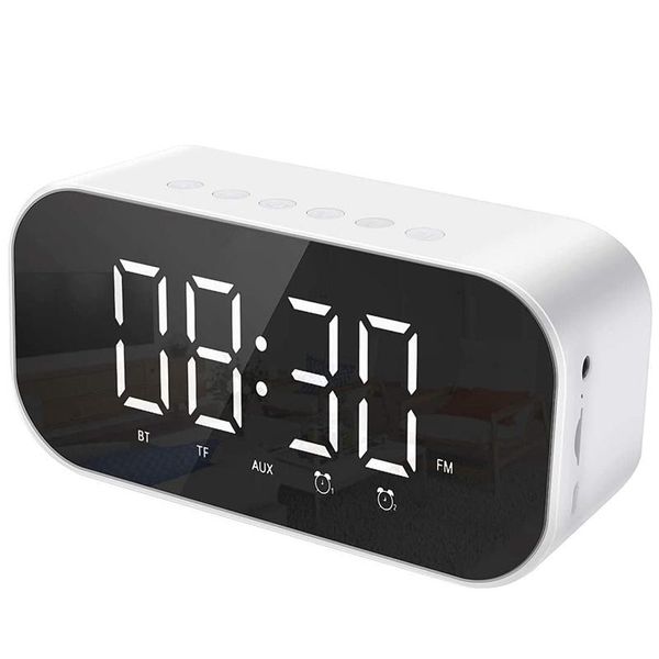 other clocks & accessories digital alarm clock with bluetooth speaker, radio dual bedside snooze, fm ( white) 
other clocks & accessories digital alarm clock with bluetooth speaker, radio dual bedside snooze, fm ( white)