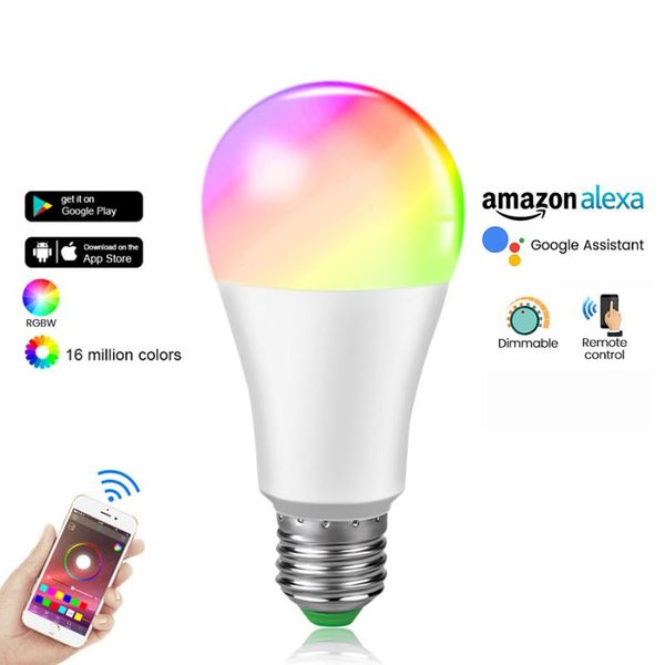 bulbs wireless wifi smart bulb e27 b22 rgb alexa voice control lamp dimmable for ios /android phone life
bulbs wireless wifi smart bulb e27 b22 rgb alexa voice control lamp dimmable for ios /android phone life