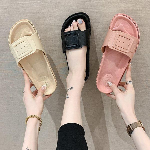 slippers 2021 cute summer for outdoor wear soft-soled indoor home use pu rubber sole flat with heel slides, Black
slippers 2021 cute summer for outdoor wear soft-soled indoor home use pu rubber sole flat with heel slides, Black