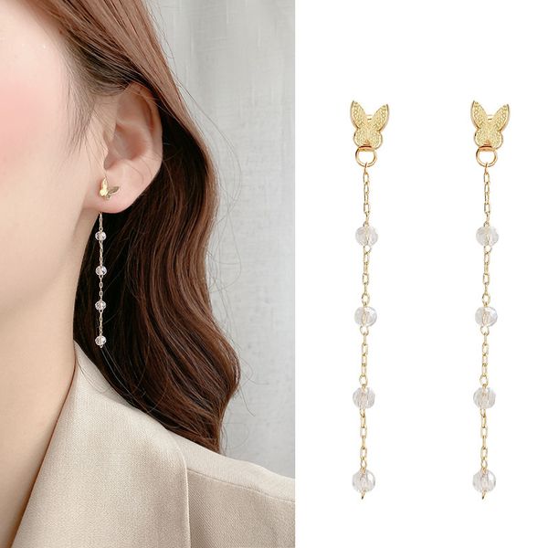 long tassel butterfly dangle earrings female gold silver color pendant earrings fashion korean jewelry
long tassel butterfly dangle earrings female gold silver color pendant earrings fashion korean jewelry