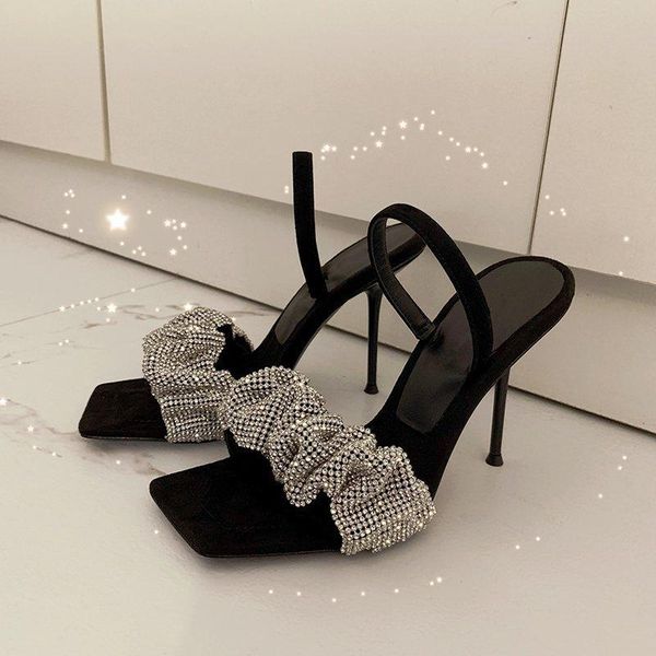 crystal stiletto high heels sandals women thin high heel slingback sandals diamond evening dress shoes wedding shoes women pumps, Black
crystal stiletto high heels sandals women thin high heel slingback sandals diamond evening dress shoes wedding shoes women pumps, Black