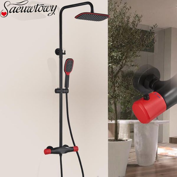 wall mounted black thermostatic shower faucet bathtub fauet tap mixer waterfall spout faucetr bathroom faucet shower bracket
wall mounted black thermostatic shower faucet bathtub fauet tap mixer waterfall spout faucetr bathroom faucet shower bracket