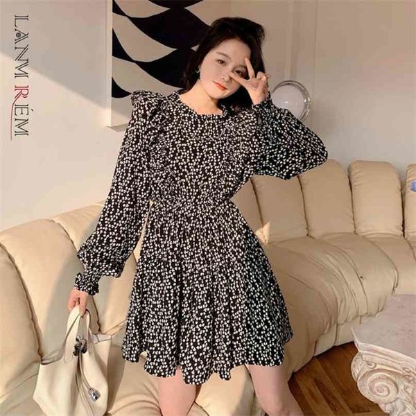 women printed dress ruffle floral high waist long sleeves dresses temperament loose fit fashion summer 2h264 210526, Black;gray
women printed dress ruffle floral high waist long sleeves dresses temperament loose fit fashion summer 2h264 210526, Black;gray
