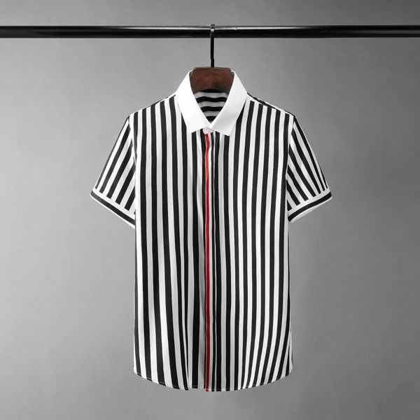 new vertical stripe mens shirts short sleeve mens dress shirts camisa masculina plus size 4xl party male, White;black
new vertical stripe mens shirts short sleeve mens dress shirts camisa masculina plus size 4xl party male, White;black