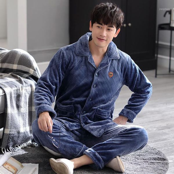 brand men winter warm pyjamas casual home wear thicken coral fleece pajamas long sleeve big size luxury men's sleepwear, Black;brown
brand men winter warm pyjamas casual home wear thicken coral fleece pajamas long sleeve big size luxury men's sleepwear, Black;brown