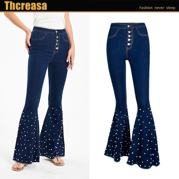 speed sell through amazon wide leg pants cowboy flares female trousers pearl pants of loudspeakers to mop the floor, Blue
speed sell through amazon wide leg pants cowboy flares female trousers pearl pants of loudspeakers to mop the floor, Blue
