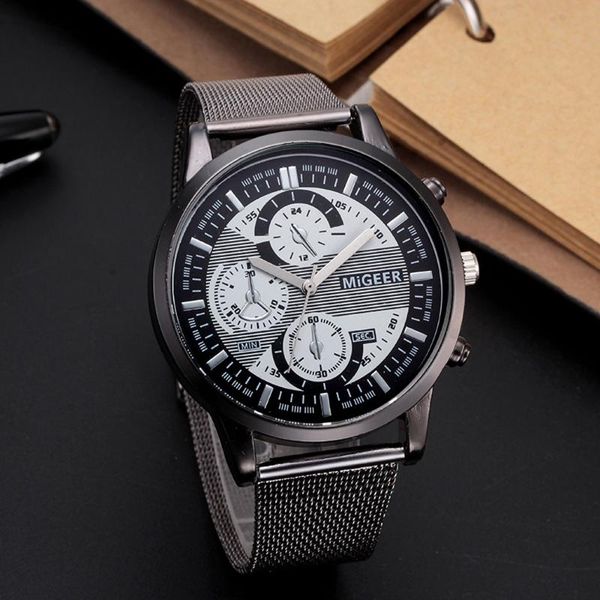 wristwatches migeer man wristwatch fashion design stainless steel mesh belt analog alloy quartz watch for mens creative male clock, Slivery;brown
wristwatches migeer man wristwatch fashion design stainless steel mesh belt analog alloy quartz watch for mens creative male clock, Slivery;brown