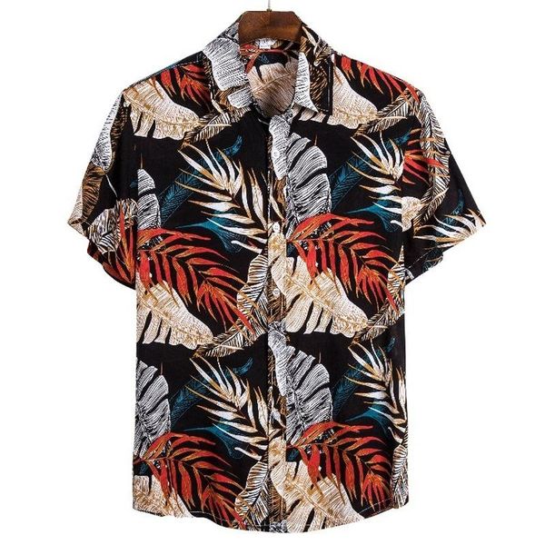 men's casual shirts short sleeve loose buttons hawaiian shirt beach blouse plus size printed for men summer chemise homme, White;black
men's casual shirts short sleeve loose buttons hawaiian shirt beach blouse plus size printed for men summer chemise homme, White;black