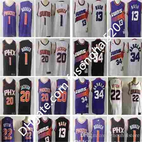 men steve 13 nash jersey charles 34 barkley devin 1 booker josh 20 jackson basketball jersey deandre 22 ayton white black purple, Black;red
men steve 13 nash jersey charles 34 barkley devin 1 booker josh 20 jackson basketball jersey deandre 22 ayton white black purple, Black;red