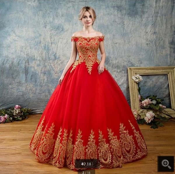 2021 romantic new red ball gown wedding dress gold lace appliques off the shoulder vintage wedding gowns princess puffy corset bride dress, White
2021 romantic new red ball gown wedding dress gold lace appliques off the shoulder vintage wedding gowns princess puffy corset bride dress, White