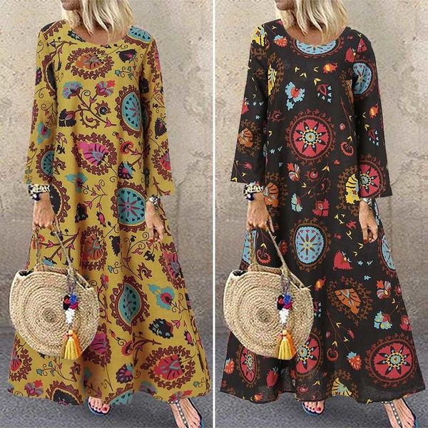 casual dresses dresses vintage printed maxi dress women's spring sundress long sleeve vestidos female floral robe femme plus s g9xa, Black;gray
casual dresses dresses vintage printed maxi dress women's spring sundress long sleeve vestidos female floral robe femme plus s g9xa, Black;gray