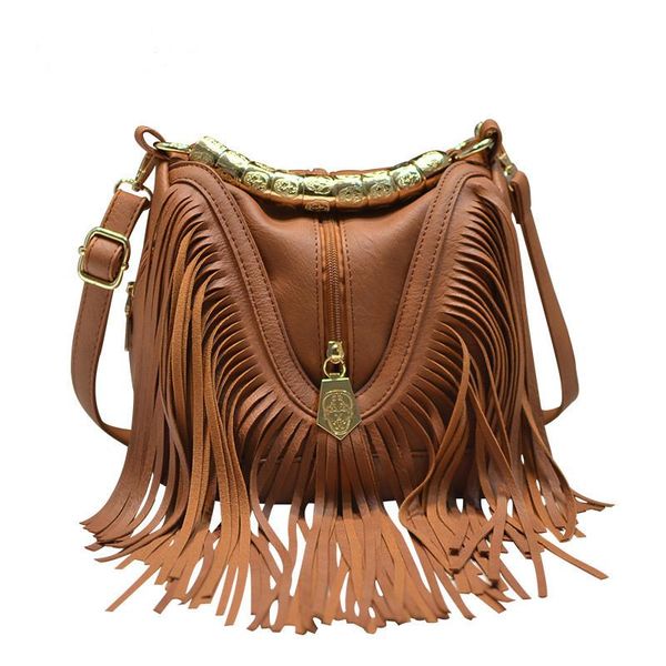 cross body european and american fashion bucket tassel handbag, one shoulder cross-slung bag
cross body european and american fashion bucket tassel handbag, one shoulder cross-slung bag