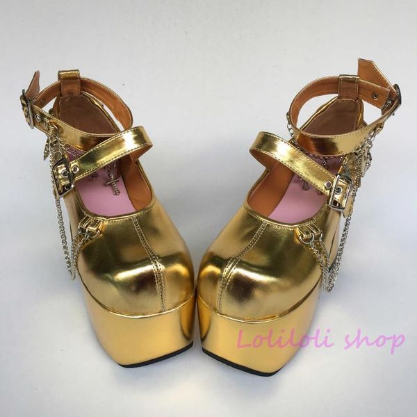 princess sweet lolita shoes loliloliyoyo antaina japanese design cos shoes custom golden thick heel with chains lf73, Black
princess sweet lolita shoes loliloliyoyo antaina japanese design cos shoes custom golden thick heel with chains lf73, Black