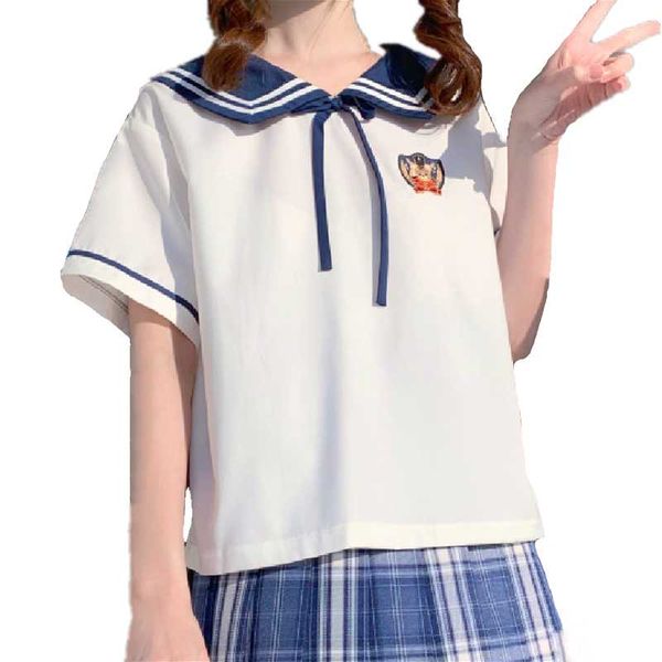women's t-shirt summer harajuku jk women tee shirt removable sailor collar white navy blue kawaii bear embroidery preppy
women's t-shirt summer harajuku jk women tee shirt removable sailor collar white navy blue kawaii bear embroidery preppy