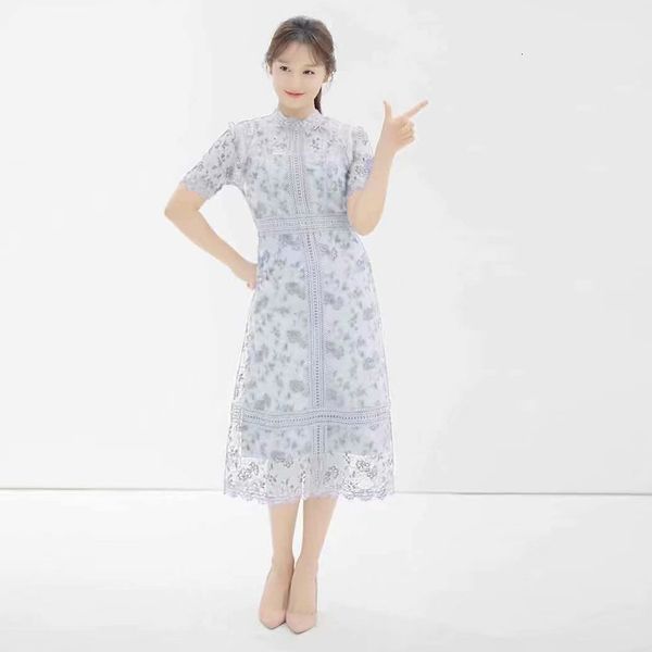 runway fashion summer new women's elegant chic embroidery lace short sleeve party midi white dress zqkx, Black;gray
runway fashion summer new women's elegant chic embroidery lace short sleeve party midi white dress zqkx, Black;gray