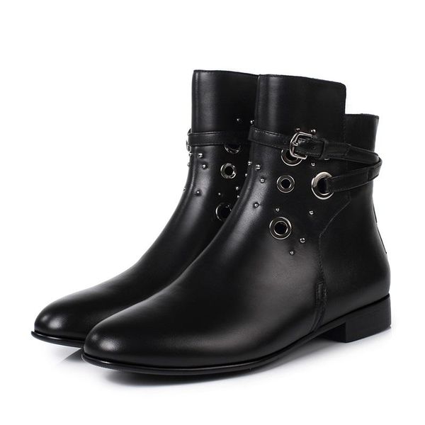 boots 2021 autumn and winter fashion low-heeled rivet short female flat bare pointed, Black
boots 2021 autumn and winter fashion low-heeled rivet short female flat bare pointed, Black