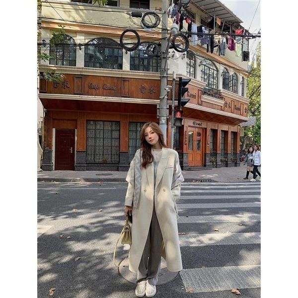 women's wool & blends jacket women coat white woolen for autumn and winter artistic loose overcoat veste manteau femme, Black
women's wool & blends jacket women coat white woolen for autumn and winter artistic loose overcoat veste manteau femme, Black