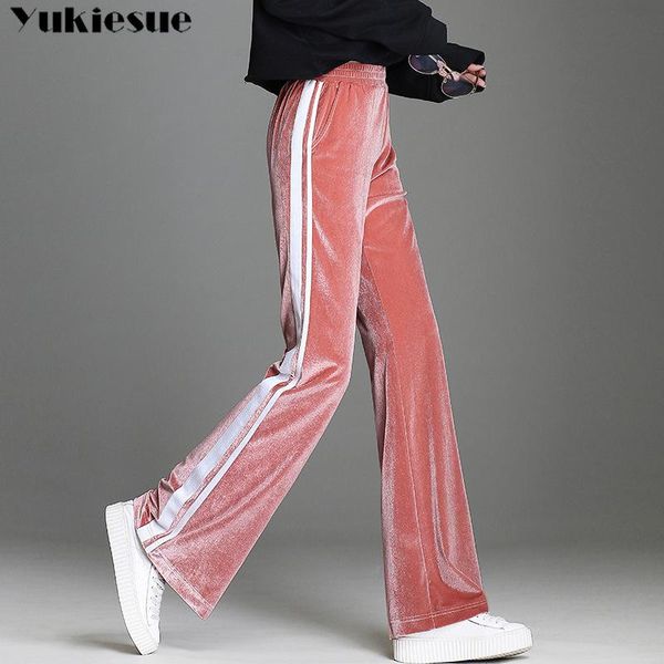 women's pants & capris streetwear trousers women striped wide leg pleuche gold velvet flare bell botton plus size pantalon femme mujer, Black;white
women's pants & capris streetwear trousers women striped wide leg pleuche gold velvet flare bell botton plus size pantalon femme mujer, Black;white