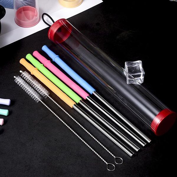 drinking straws 7pcs stainless steel straw silicone nozzle anti scalding ing high temperature resistant rubber sleeve
drinking straws 7pcs stainless steel straw silicone nozzle anti scalding ing high temperature resistant rubber sleeve