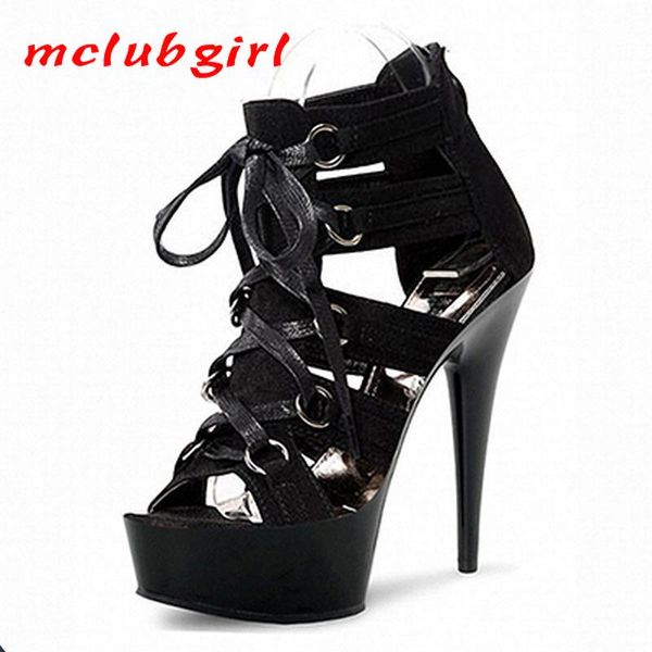dress shoes mclubgirl 15cm heels round head super high heel nightclub bag with hollow front lace up suede large sandals lyp, Black
dress shoes mclubgirl 15cm heels round head super high heel nightclub bag with hollow front lace up suede large sandals lyp, Black