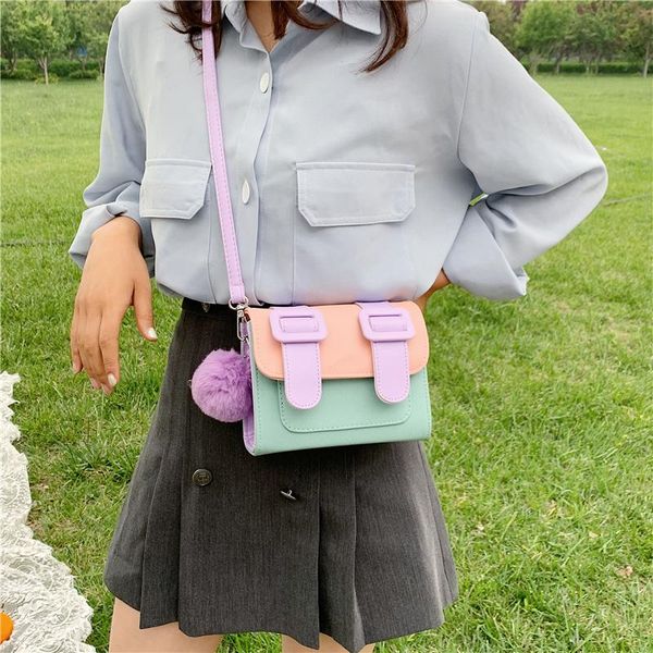 contrast color mini pu leather crossbody bags for women 2021 summer shoulder handbags female cross body bag with hair ball
contrast color mini pu leather crossbody bags for women 2021 summer shoulder handbags female cross body bag with hair ball