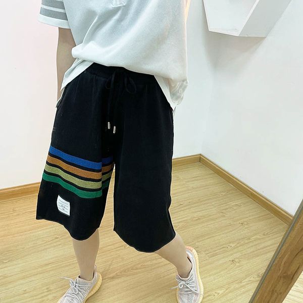 ins rainbow stripe shorts four bar ice silk knitted versatile tb college style sports casual pants, Black;white
ins rainbow stripe shorts four bar ice silk knitted versatile tb college style sports casual pants, Black;white