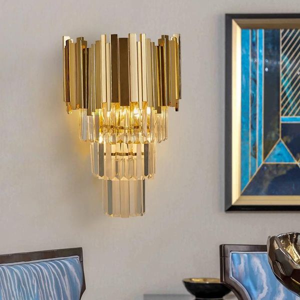 modern gold lights on the wall decor vintage industrial crystal sconce light hallway for home bathroom bedside lamp living room
modern gold lights on the wall decor vintage industrial crystal sconce light hallway for home bathroom bedside lamp living room