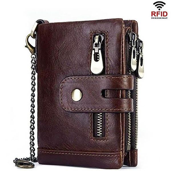 wallets men's genuine leather rfid anti-theft brush wallet first layer oil wax multifunctional double zipper, Red;black
wallets men's genuine leather rfid anti-theft brush wallet first layer oil wax multifunctional double zipper, Red;black