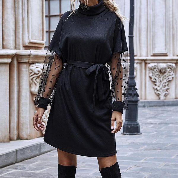 casual dresses women long lace polka dot printed puff sleeve dress fashion streetwear high neck ladie waist belt midi, Black;gray
casual dresses women long lace polka dot printed puff sleeve dress fashion streetwear high neck ladie waist belt midi, Black;gray