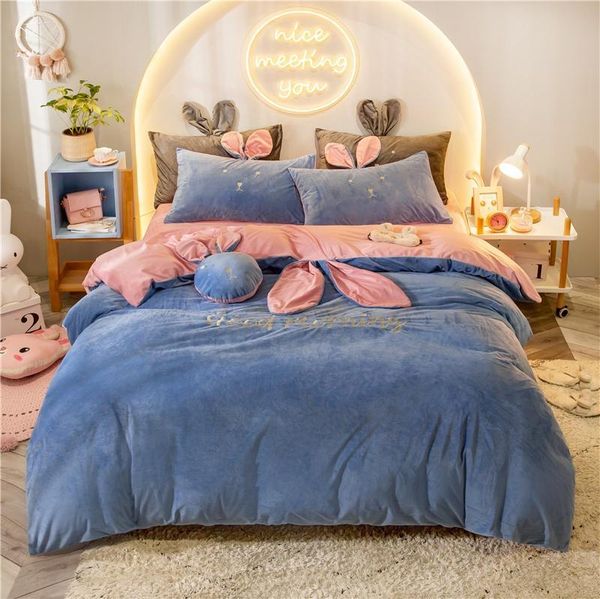 bedding sets blue pink green yellow girl set big ear embroidery warm flannel fleece duvet cover bed pillowcases sheet/linen
bedding sets blue pink green yellow girl set big ear embroidery warm flannel fleece duvet cover bed pillowcases sheet/linen