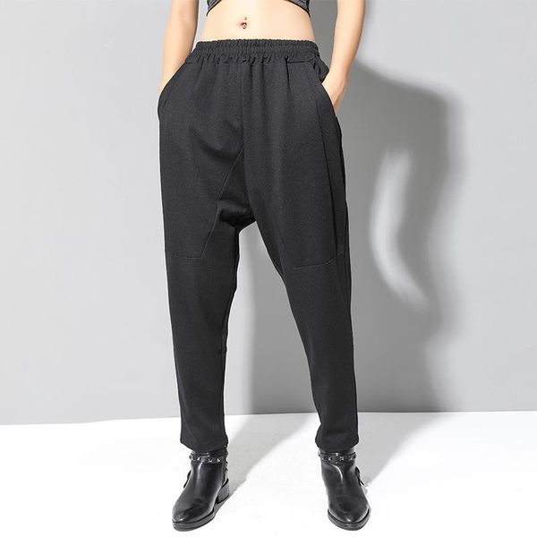 women's pants & capris 2021 autumn winter women casual black harem elastic waist female loose pant stretch fashion trousers streetwear, Black;white
women's pants & capris 2021 autumn winter women casual black harem elastic waist female loose pant stretch fashion trousers streetwear, Black;white