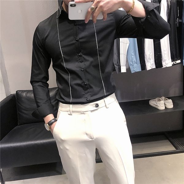 novo new primavera simples listra bordado camisas para roupas masculinas moda formal wear escritrio blusa 2 c pwbh, Black;brown
novo new primavera simples listra bordado camisas para roupas masculinas moda formal wear escritrio blusa 2 c pwbh, Black;brown